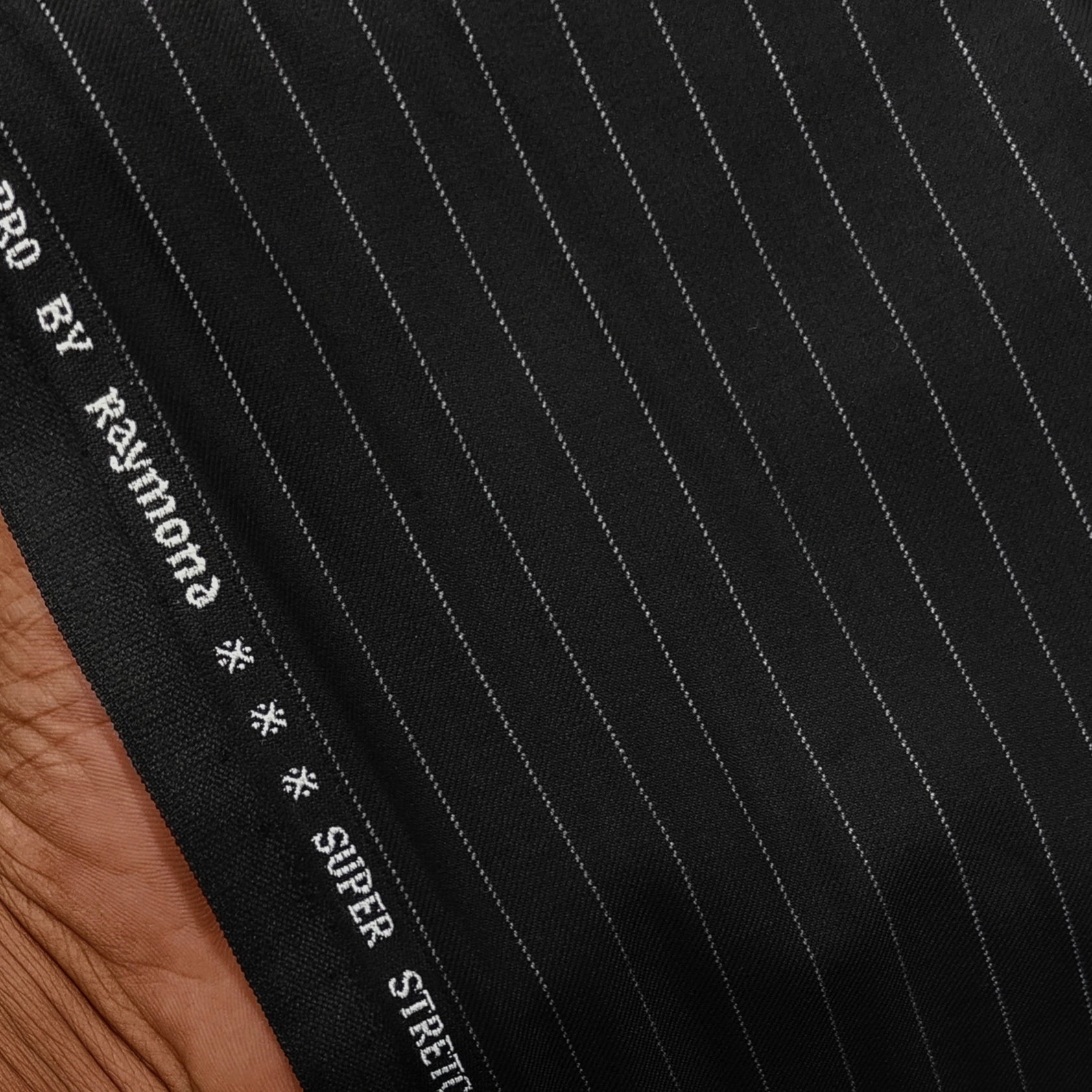 Trouser Fabric Raymond 4Way Stretchable Premium Lining Color Black